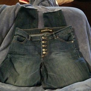 Express jean cropped legging high rise